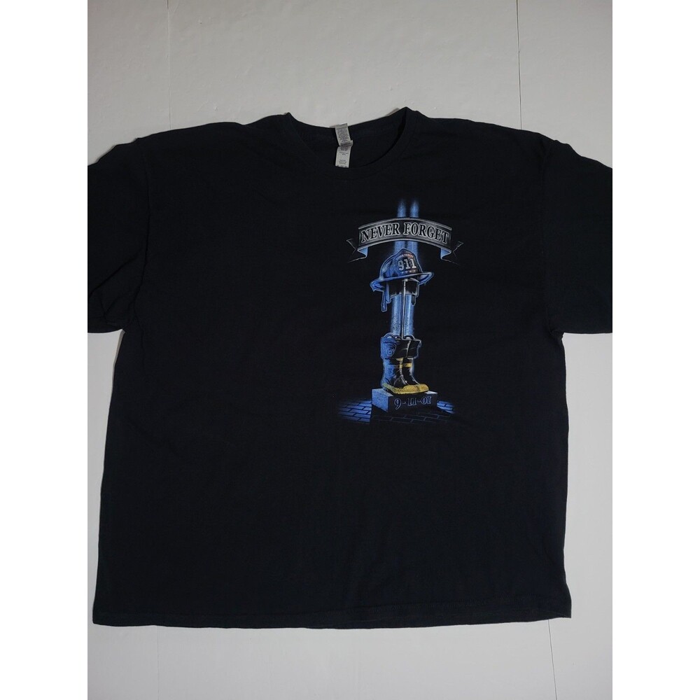 (#8) Never Forget September 11 Honor Their Sacrifice Short Sleeve Black Size 3XL